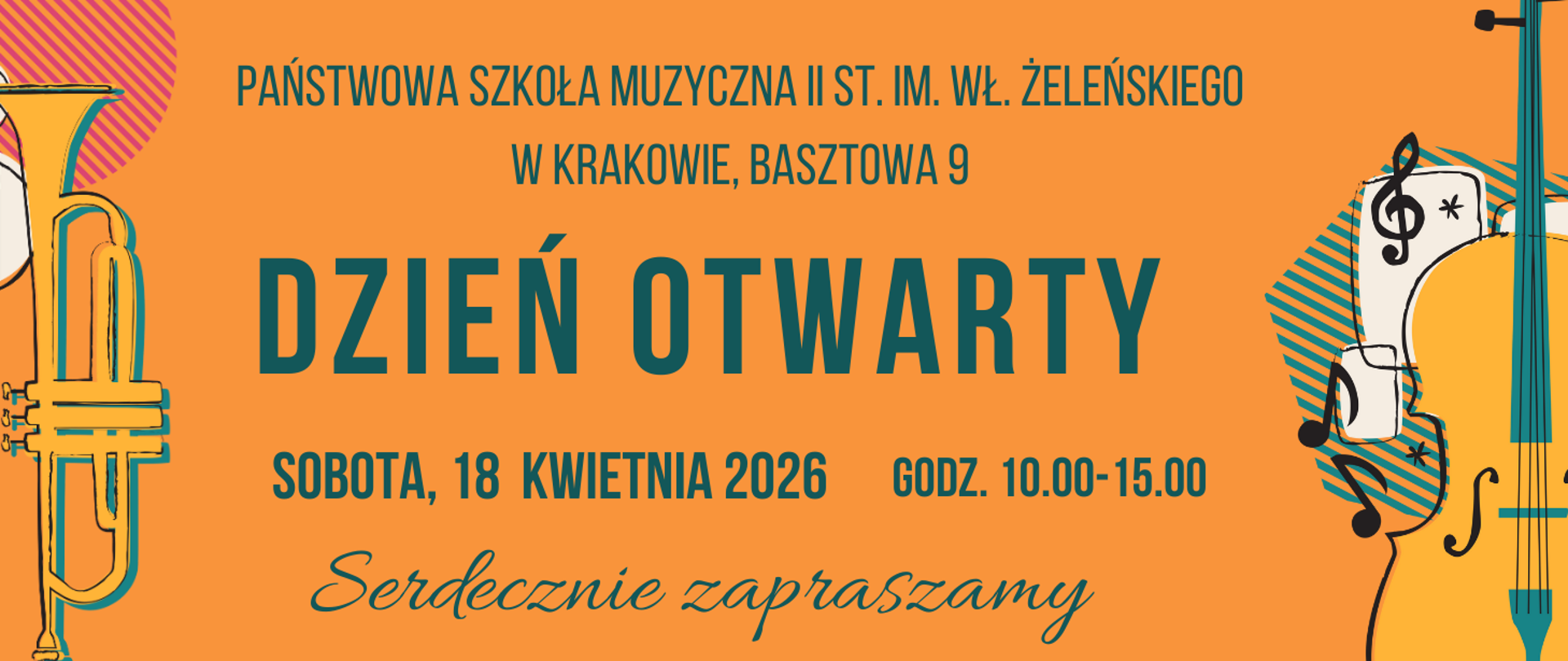 Dzień otwarty 18.04.2026 godz.10.00 plakat żółty