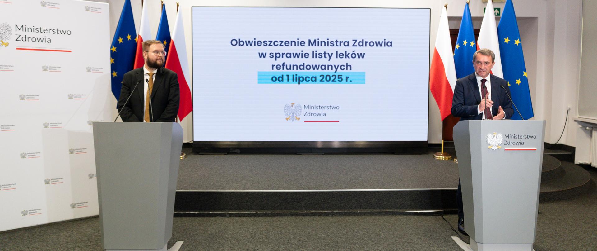 zdjęcie z konferencji dot. lipcowej listy leków refundowanych