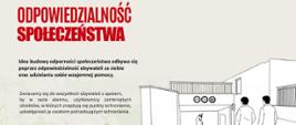 Na zdjęciu widoczna infografika dot. odpowiedzialności społeczeństwa.
