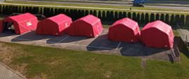 Pneumatyczne namioty dla ostrowieckich strażaków