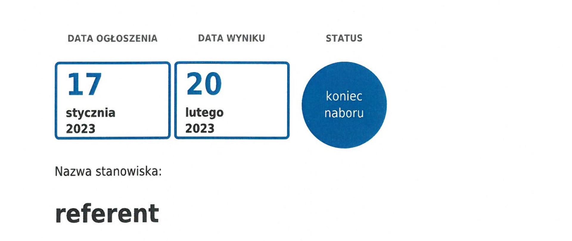 W wyniku naboru komisja wybrała Panią Agnieszkę Jaworską na stanowisko referenta