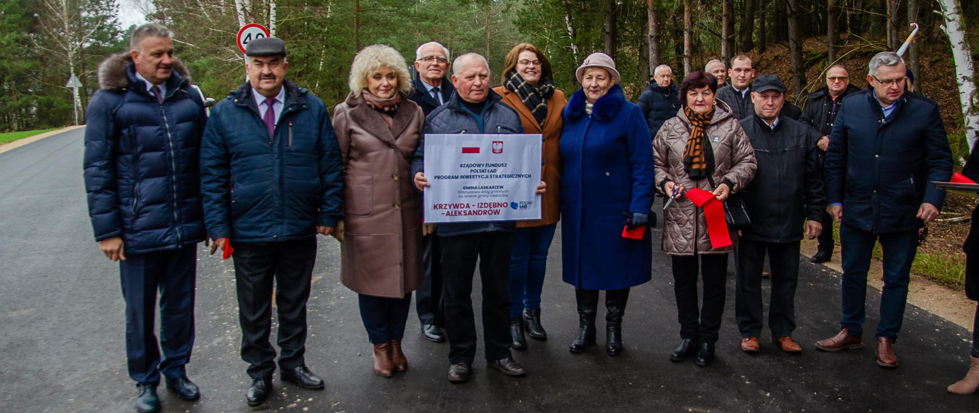 Gmina Łaskarzew: uroczyste otwarcie przebudowanych dróg gminnych/ fot. Gmina Łaskarzew