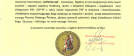 Życzenia Małopolskiego Kapelana Strażaków ks. bryg. Władysława Kuliga z okazji Dnia Strażaka 2021