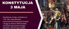 grafika z informacjami na temat konstytucji 3 maja