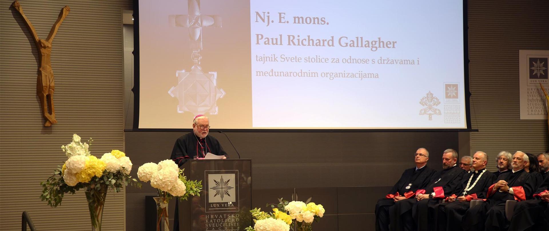 Wykład Sekretarza Stanu abp. P.R.Gallaghera