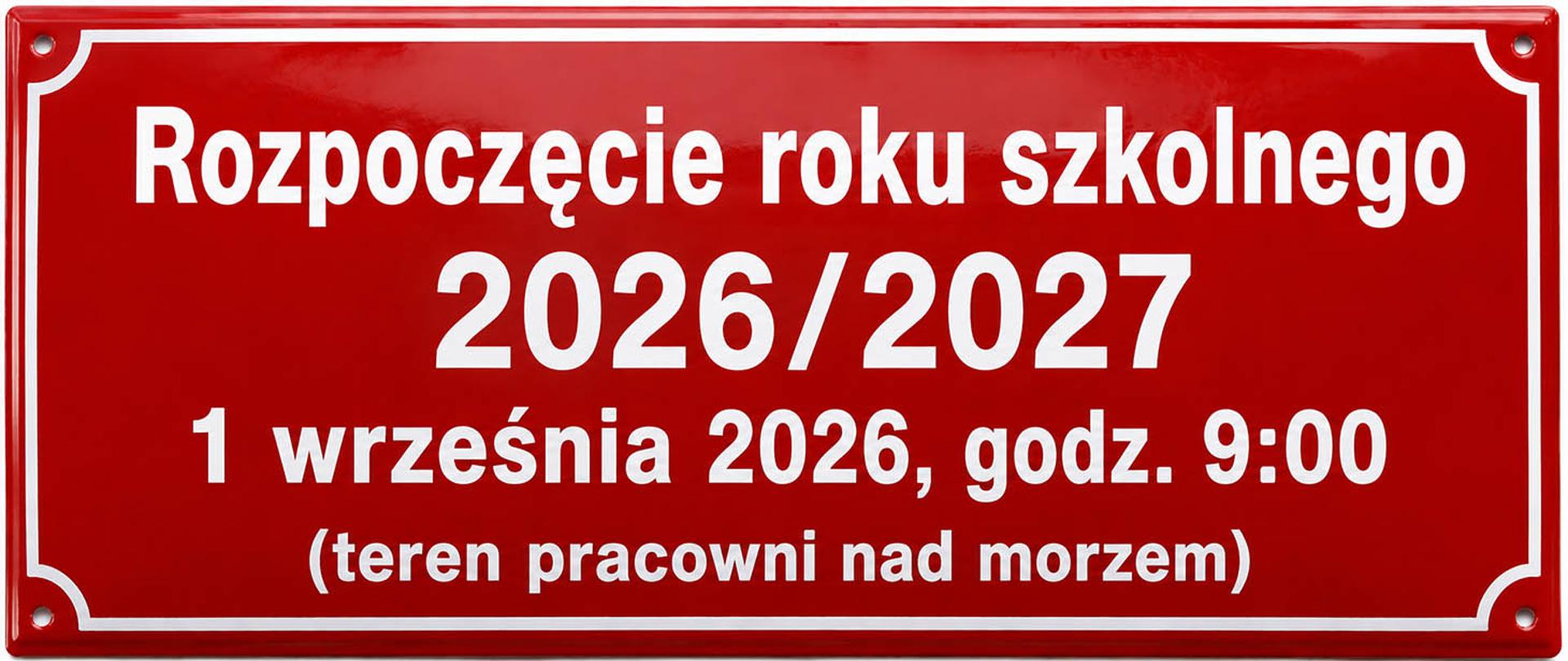 tablica na rozpoczęcie roku szkolnego