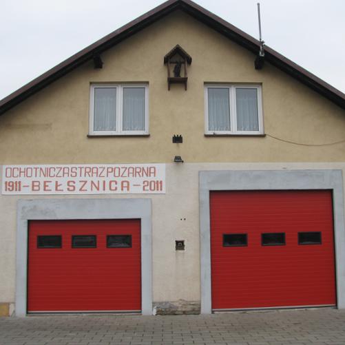 Zdjęcie prezentuje budynek jednostki OSP Bełsznica