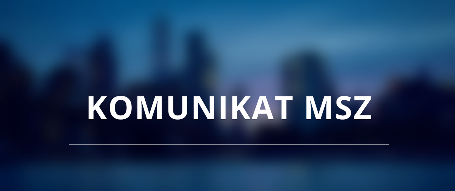 Komunikat MSZ