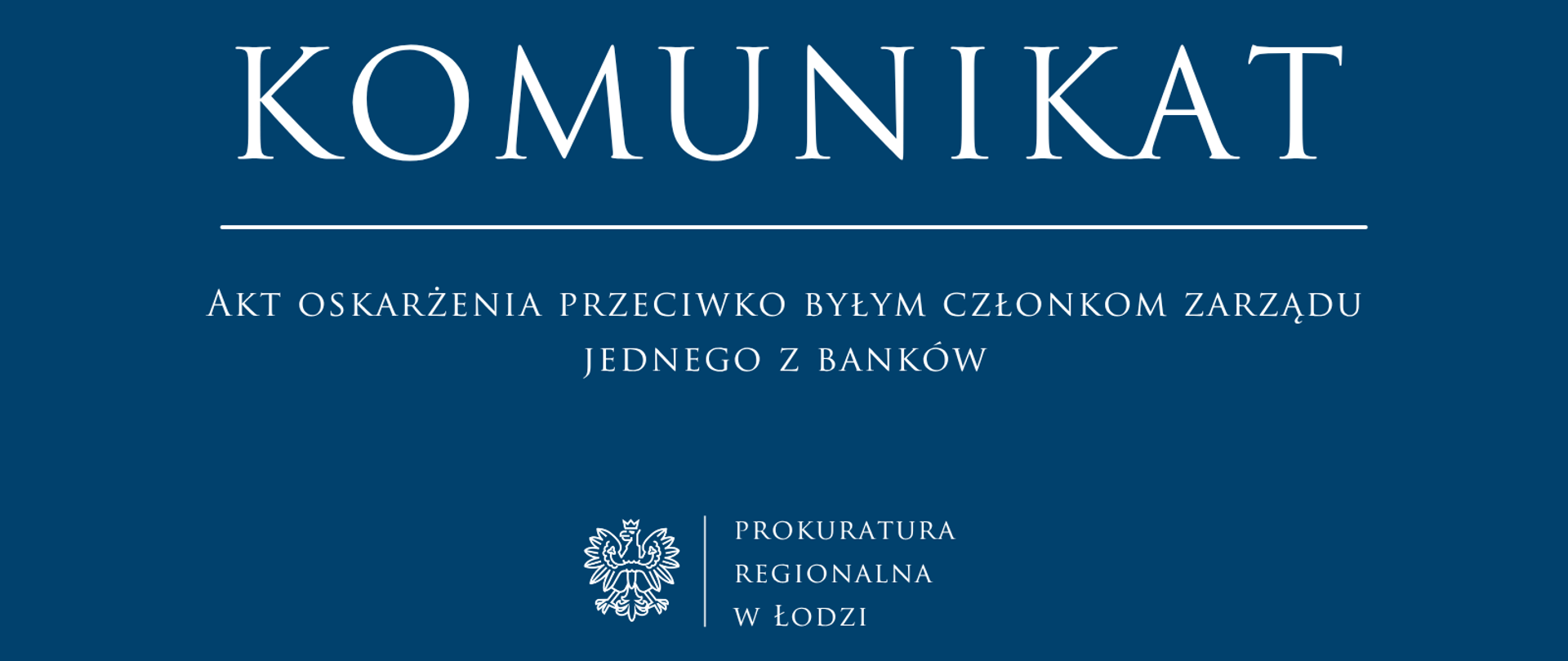 Komunikat Prokuratury Regionalnej w Łodzi 2026-05-12