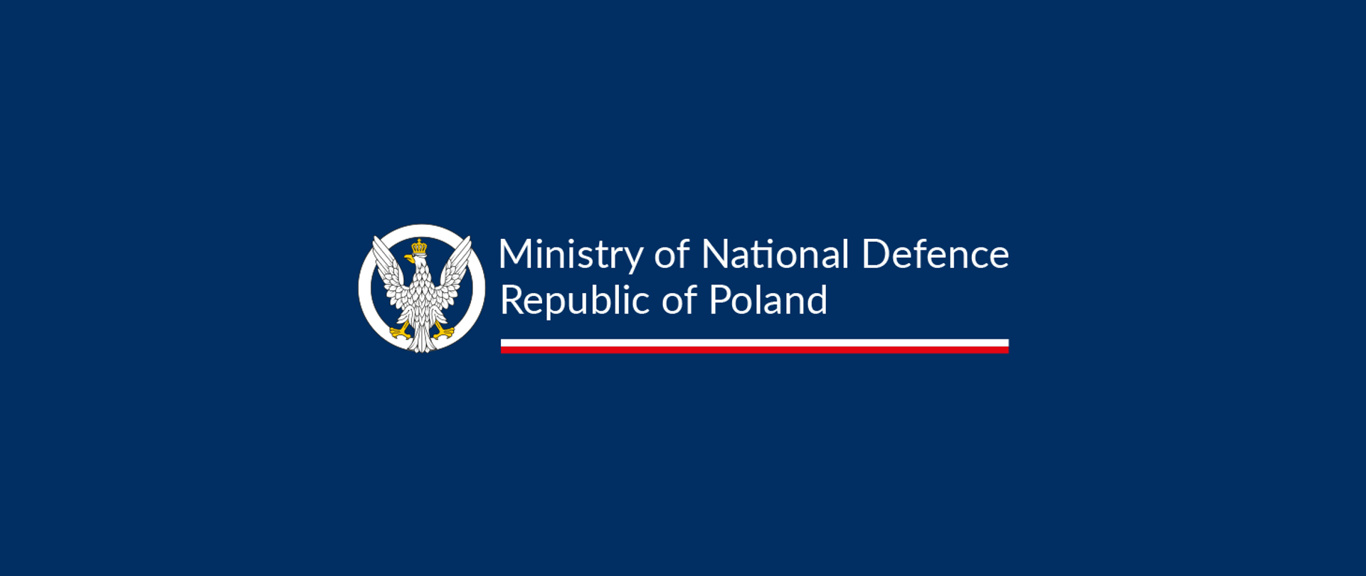 Logo MON na granatowym tle