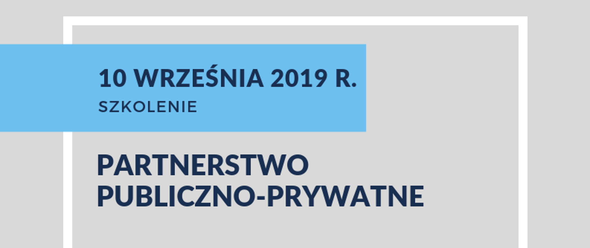 Szkolenie z partnerstwa publiczno-prywatnego.