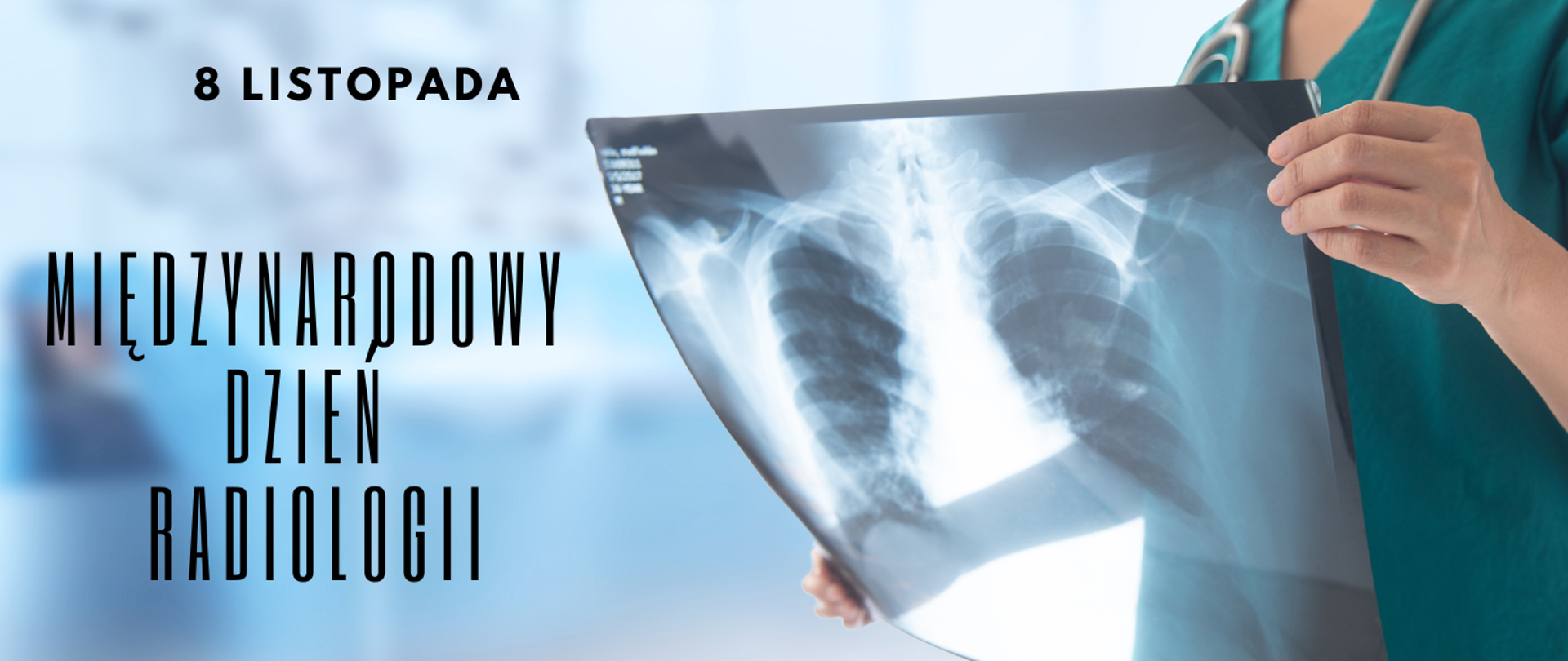 Międzynarodowy Dzień Radiologii. Zdjęcie kobiety trzymającej zdjęcie rentgenowskie.