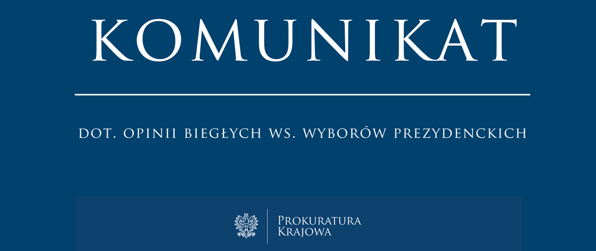 KOMUNIKAT OPINIE