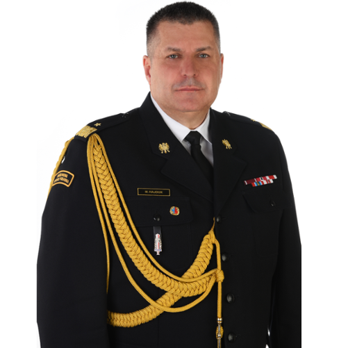 zdjęcie przedstawiające Komendanta Wojewódzkiego Państwowej Straży Pożarnej we Wrocławiu, nadbrygadiera Marka Hajduka