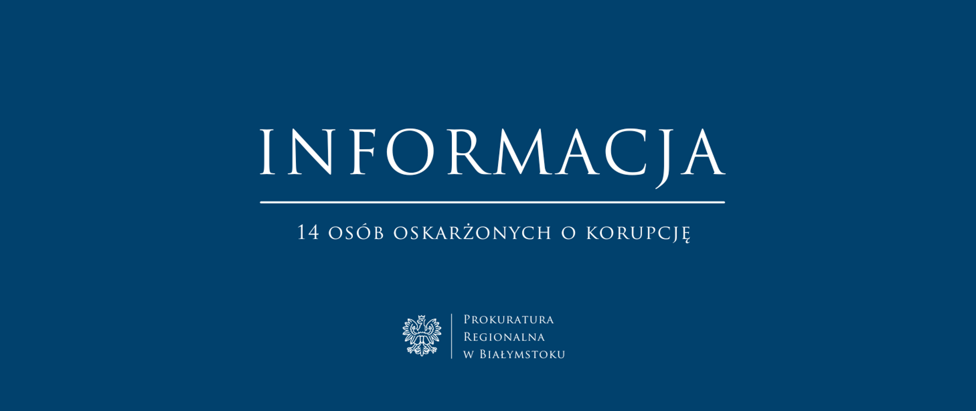 Informacja - 14 osób oskarżonych o korupcję