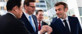 Spotkanie premiera Morawieckiego z premierem Japonii i prezydentem Francji.