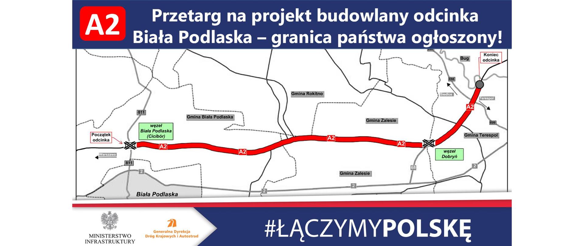 A2 przetarg na projekt odc. Biała Podlaska - granica
