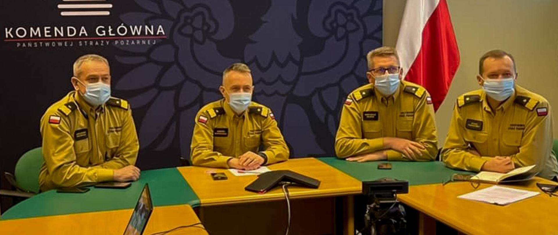 Wideokonferencja kadry kierowniczej PSP w sprawie wejścia w życie ustawy o Ochotniczych Strażach Pożarnych