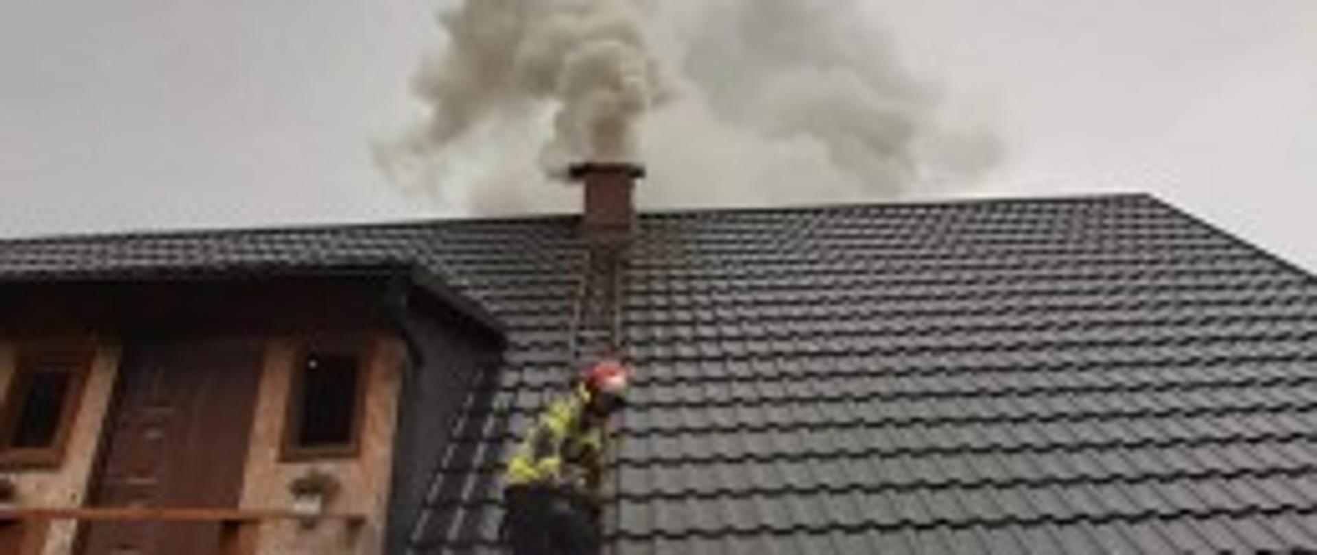 Pożar sadzy w kominie