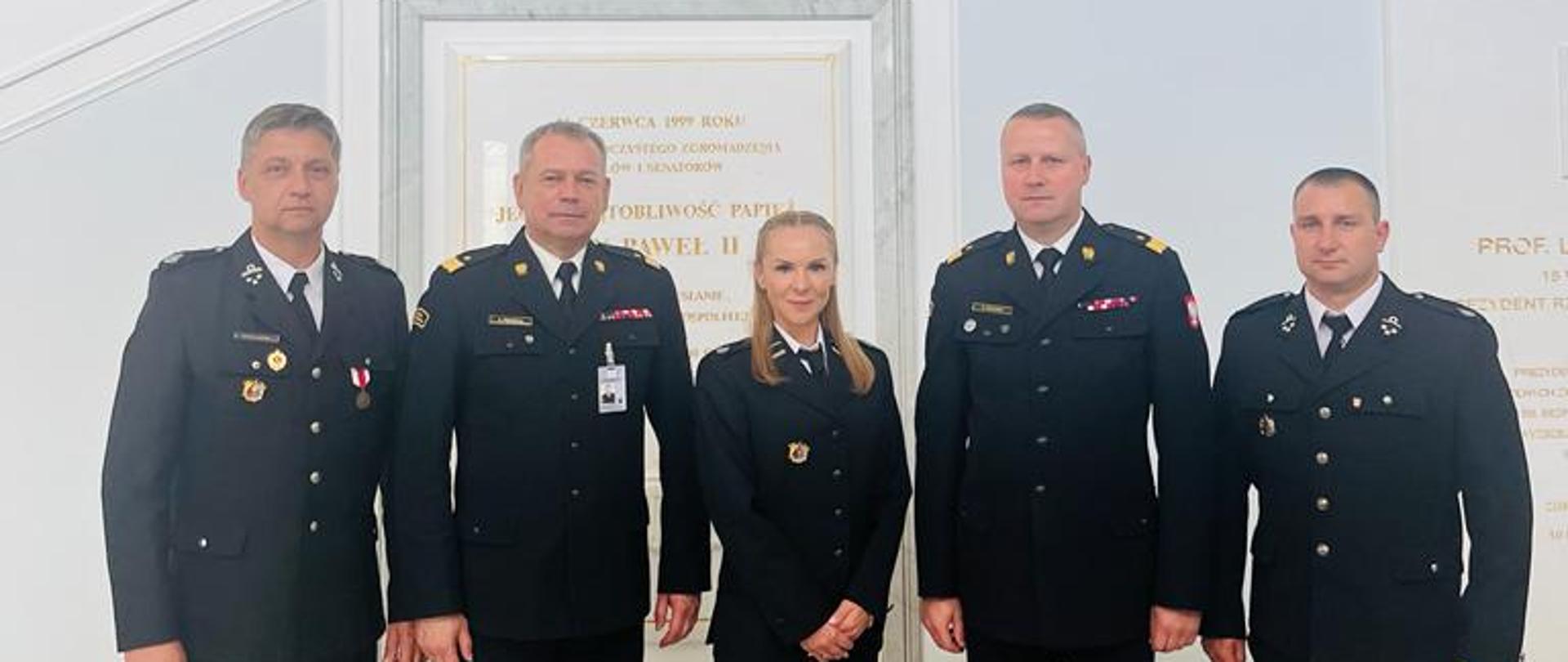 zdjęcie grupowe strażaków psp i osp w sejmie