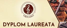 Dyplom pierwszego miejsca dla Mai Korzec w trzecim ogólnopolskim konkursie instrumentalnym dla uczniów szkół muzycznych pierwszego i drugiego stopnia VIRTUOSO! w Toruniu w dniach od czternastego do trzydziestego kwietnia dwa tysiące dwudziestego piątego roku w formie online