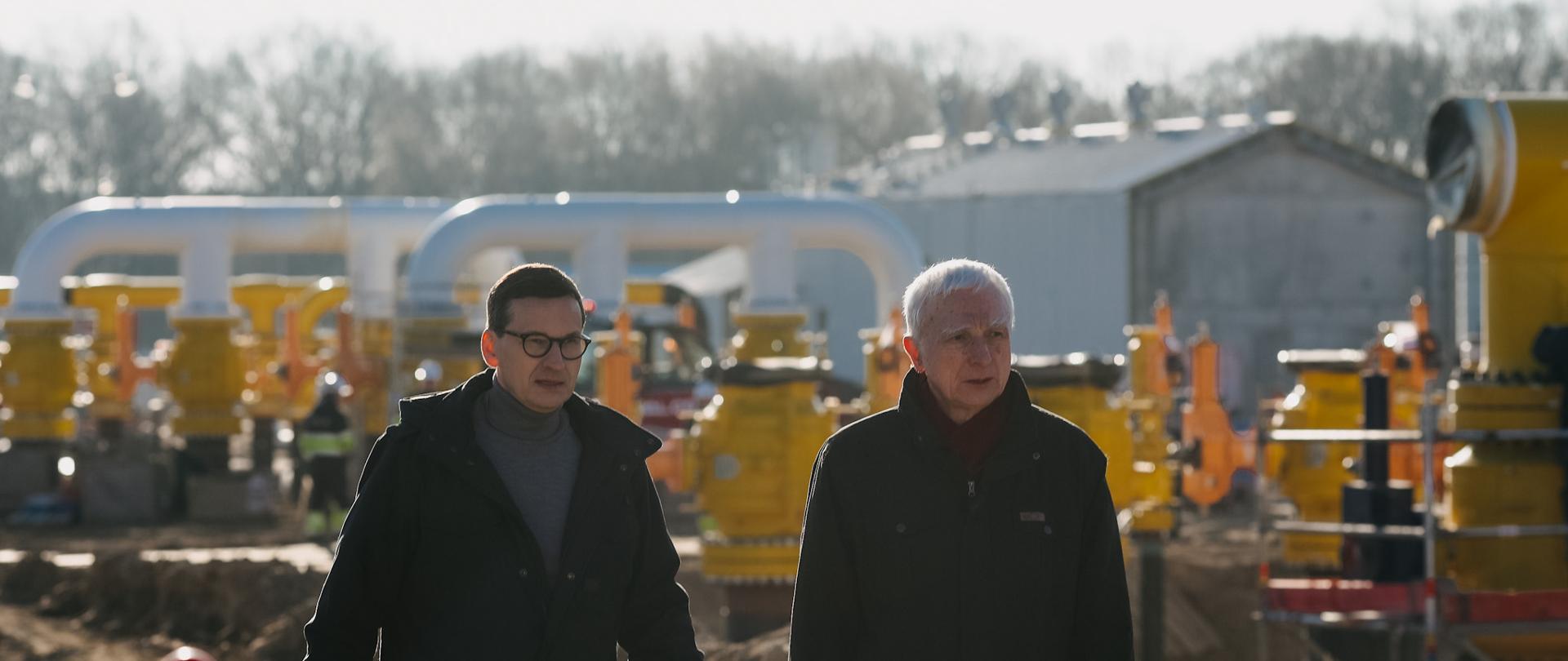 Wizyta premiera Mateusza Morawieckiego na terenie rozbudowy Tłoczni Gazu Goleniów
