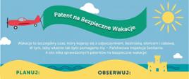 Patent na bezpieczne wakacje - widok strony ulotki