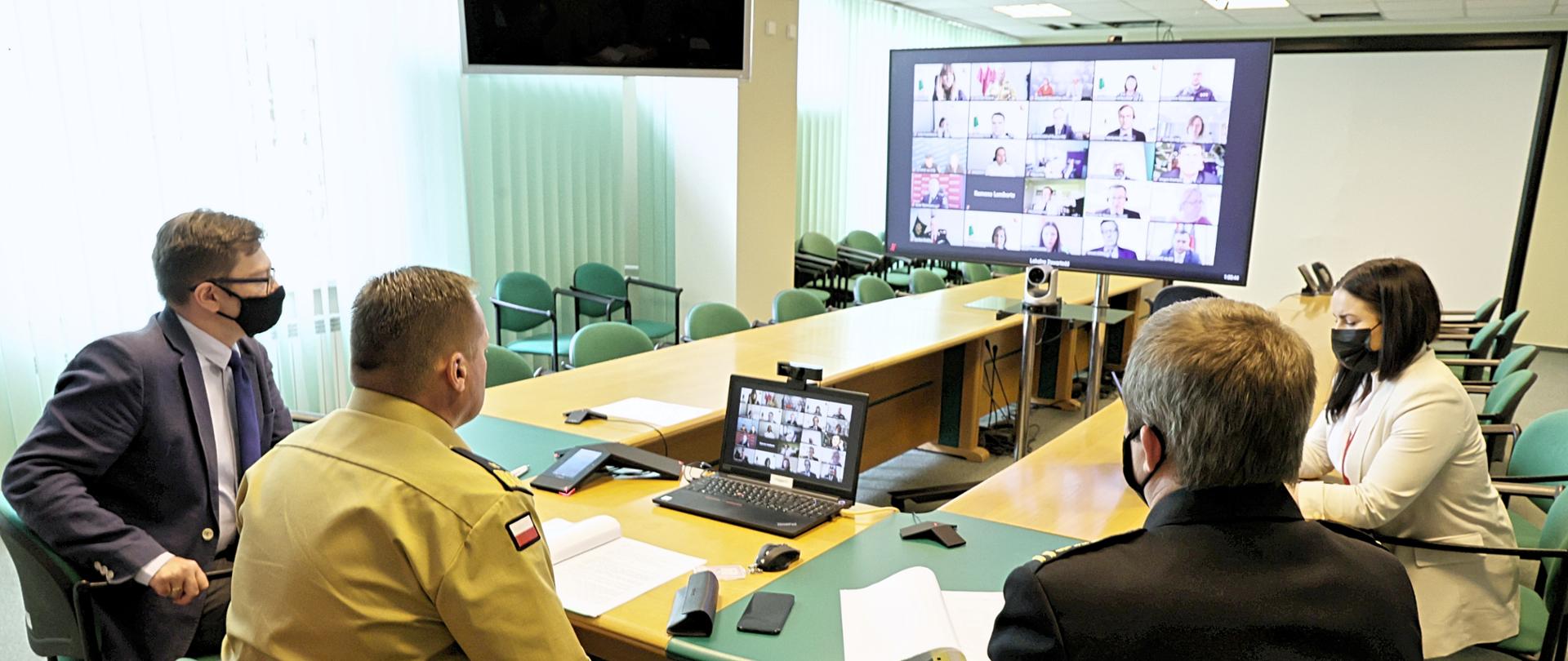 Zastępca Komendanta Głównego uczestniczy w spotkaniu telekonferencyjnym Dyrektorów Ochrony Ludności Rady Państw Morza Bałtyckiego. 