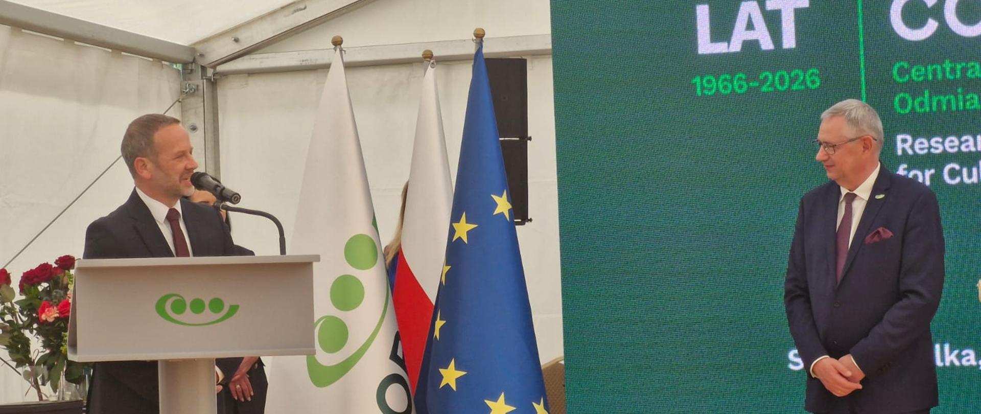 Obchody Jubileuszu 60-lecia działalności Centralnego Ośrodka Badania Odmian Roślin Uprawnych. Wystąpienie Radosława Grychowskiego - Wielkopolskiego Wojewódzkiego Inspektora Ochrony Roślin i Nasiennictwa