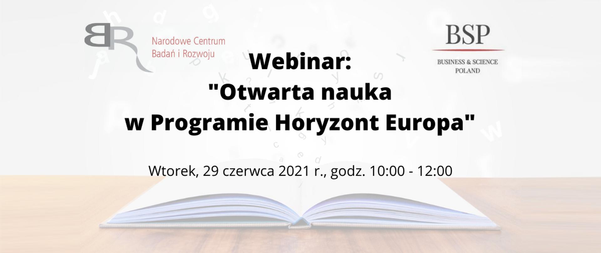 Webinar: „Otwarta nauka w Programie Horyzont Europa” 