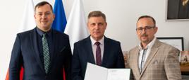 Sekretarz stanu Stefan Krajewski, prezes Krzysztof Borkowski oraz prezes Adam Filipczuk (fot. MRiRW)
