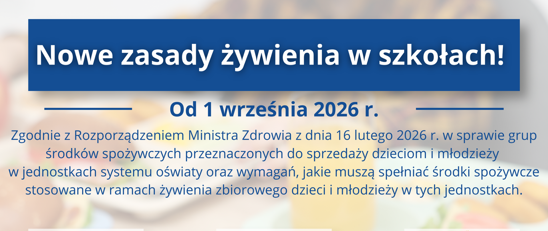 Nowe zasady żywienia w szkołach !