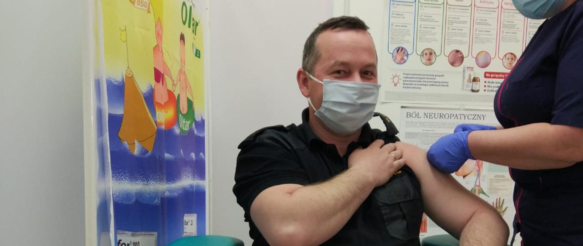 Szczepienia strażaków PSP i OSP przeciw COVID-19 w powiecie sejneńskim