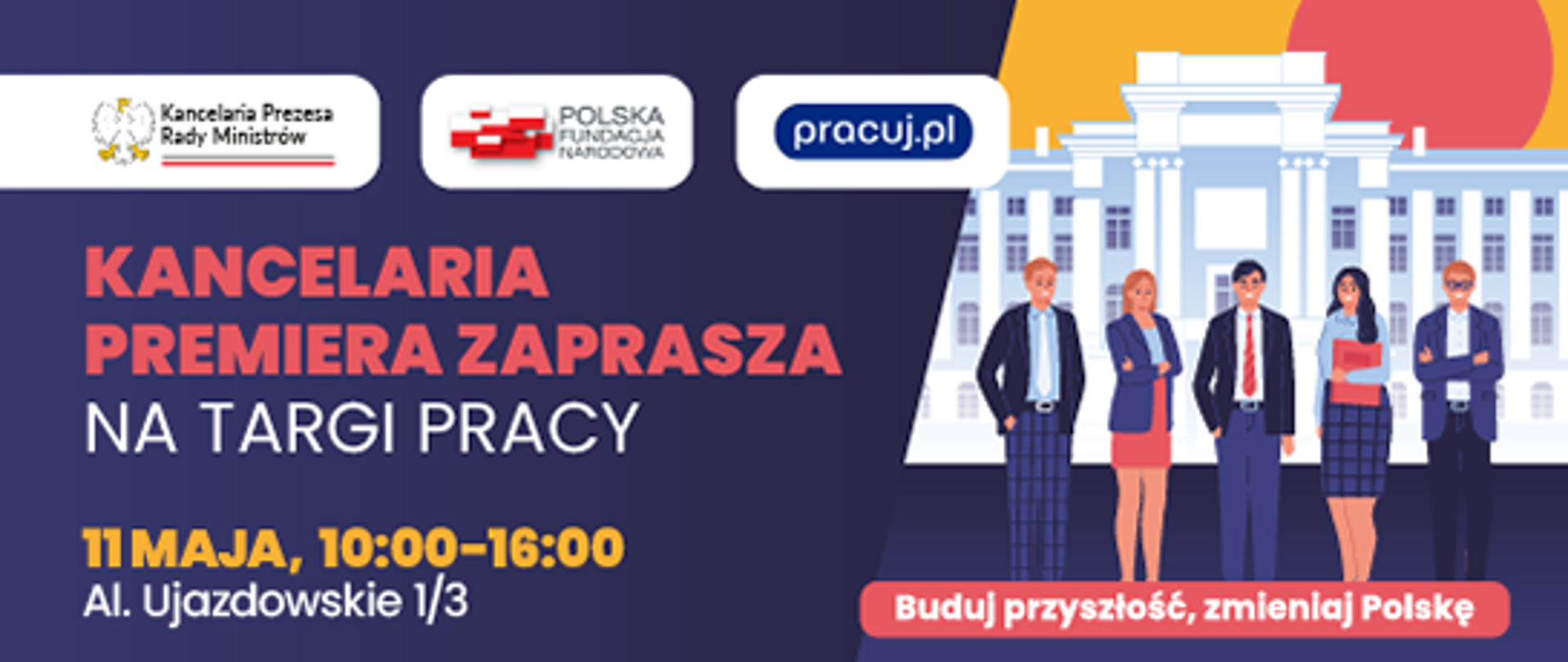 Grafika promująca targi pracy KPRM