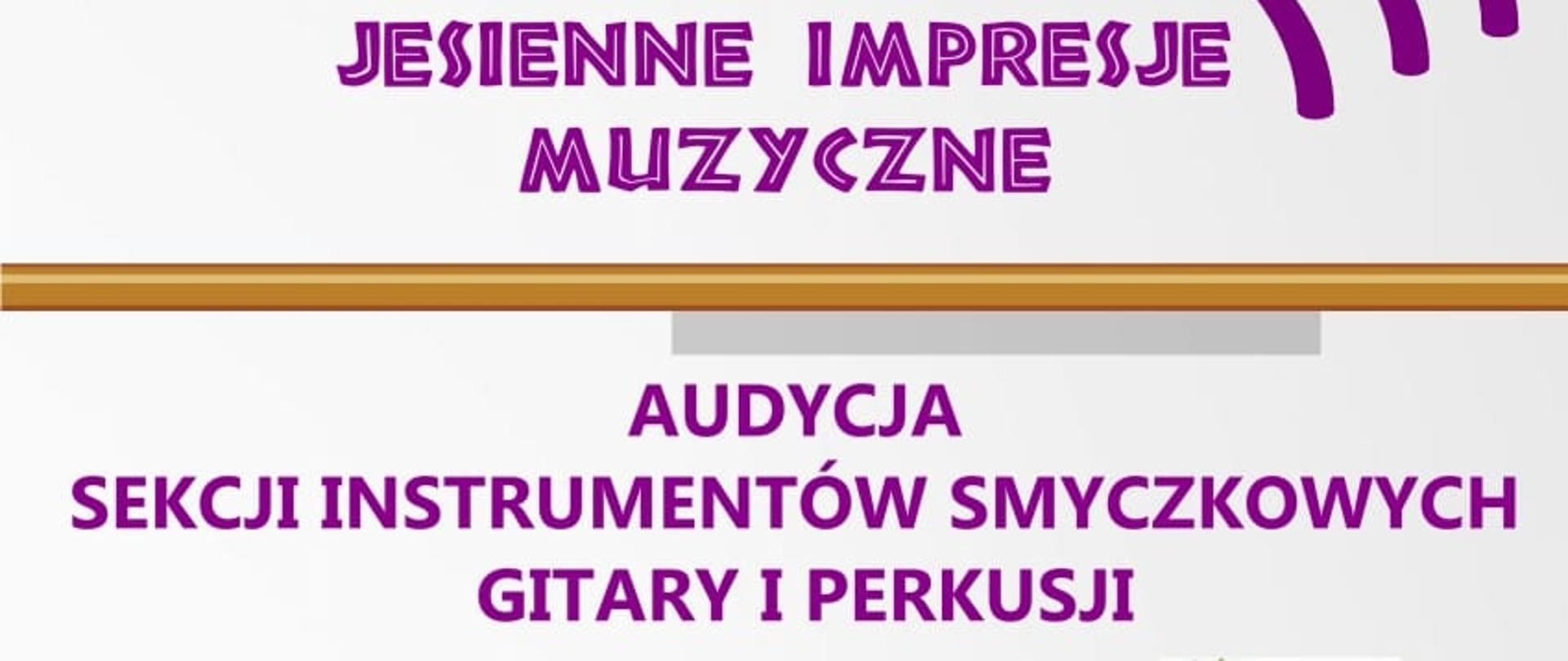 Audycja sekcji instrumentów smyczkowych gitary i perkusji
6-7 listopada 2023 r. godz. 17.00. Sala koncertowa