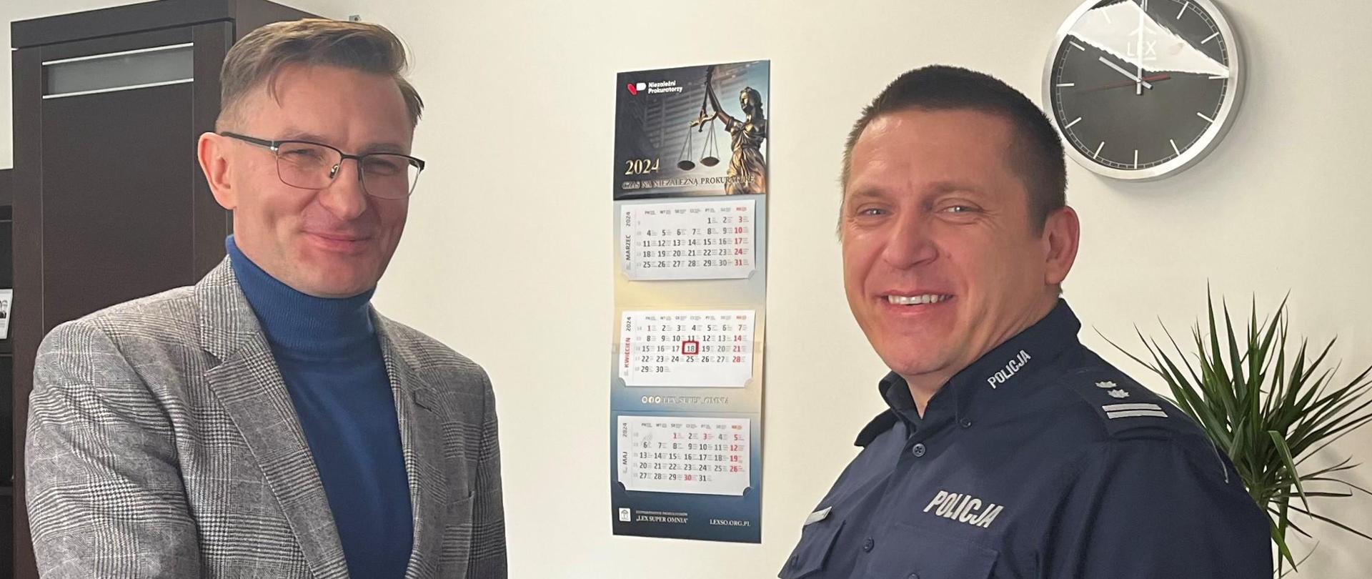 spotkanie Prok. Okręgowego R. Kmieciaka z KMP T. Szudą 