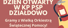 Plakat promujący dzień otwarty w KP PSP Działdowo