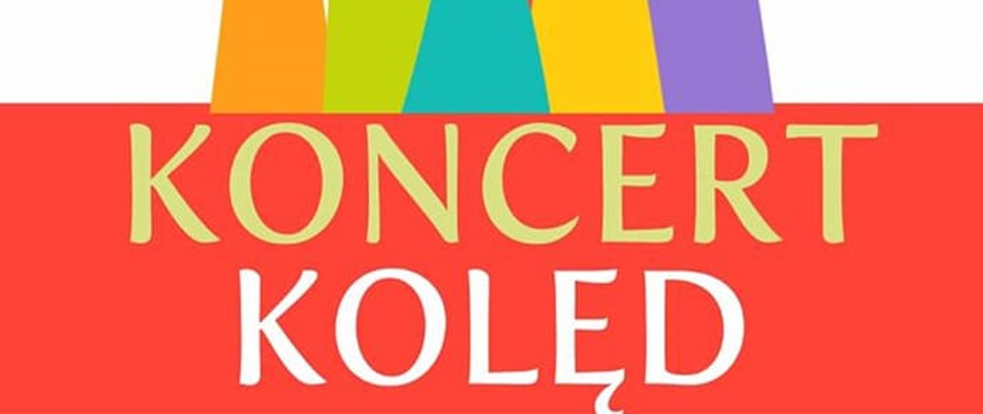 Plakat na biały tle, z grafiką sześciu postaci w różnych kolorach, tekstem na pomarańczowym tle Koncert kolęd, poniżej tekst na białym tle "21 stycznia 2023 17:00 Kłodzki Ośrodek Kultury sala widowiskowa w wykonaniu Kłodzki Chór Concerto Glacensis Dyrygent: Katarzyna Mąka-Żelazko, Chór i Orkiestra Państwowej Szkoły Muzycznej I stopnia im. Fryderyka Chopina w Kłodzku Dyrygent Dominik Jarocki, Miejski Chór Mieszany LUTNIA Dyrygent: Witold Juran, Zespół Wiolinek - Anima Cantare z Barda Dyrygent: Anna Bartkiewicz-Czaja, Chór Państwowej Szkoły Muzycznej I stopinia im. Wojciecha Kilara w Dzierżoniowie Dyrygent: Paulina Michalska" Na samym dole plakatu loga organizatorów Kłodzki Ośrodek Kultury, Państwowa Szkoła Muzyczna I st, im. F. Chopina, I Liceum Ogólnokształcące im. Bolesława Chrobrego w Kłodzku, w prawym dolnym rogu informacja " wstęp wolny " 