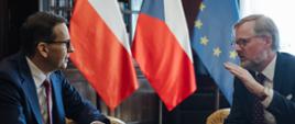 Prime Minister Mateusz Morawiecki and Prime Minister of the Czech Republic Petr Fiala during the visit of the Polish Prime Minister to Prague as part of intergovernmental consultations
