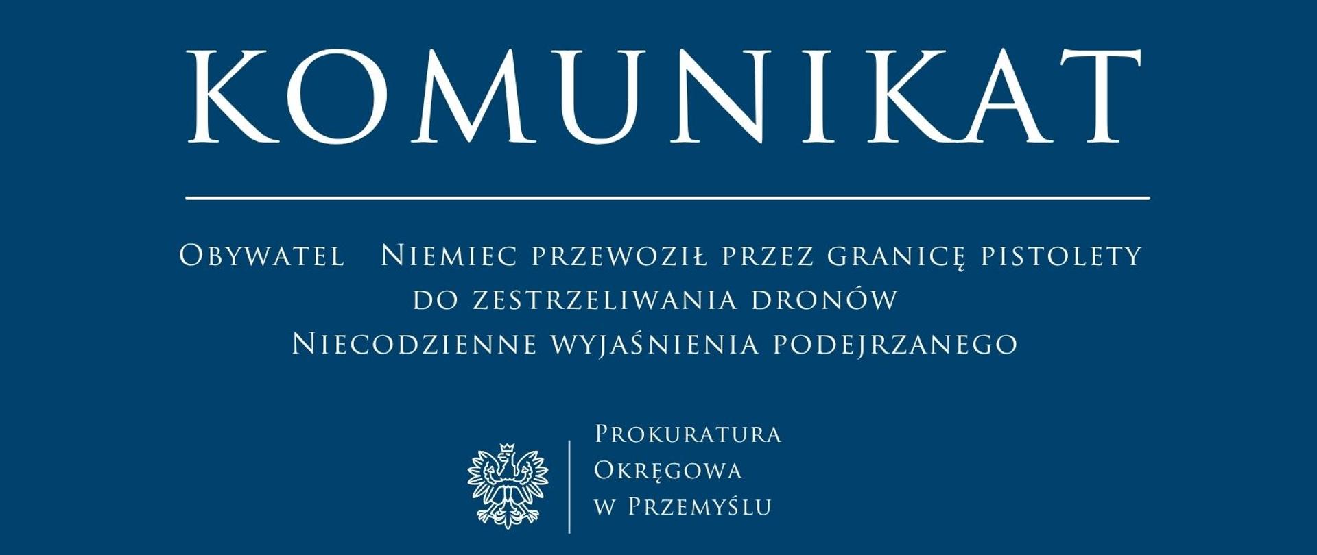 Obywatel Niemiec przewoził przez granicę pistolety do zestrzeliwania dronów oraz naboje hukowe