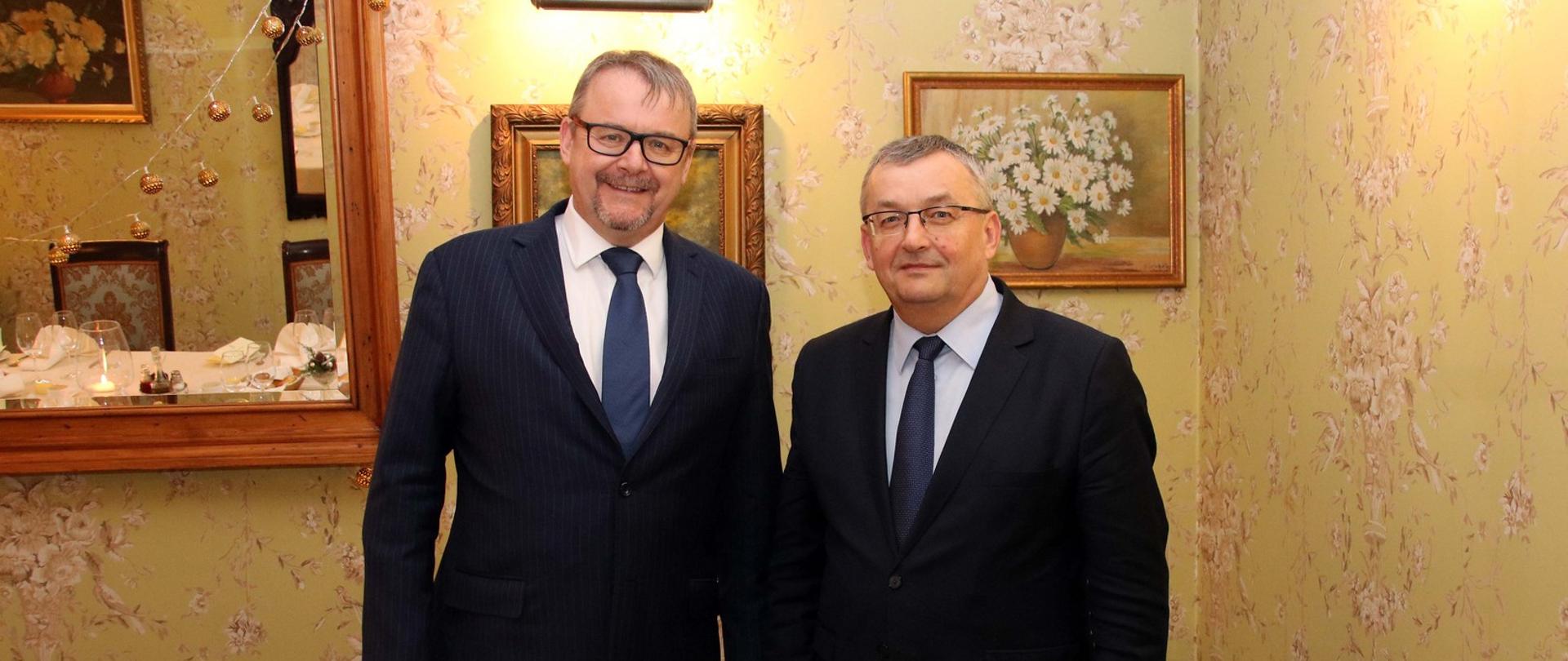 Spotkanie ministra Andrzeja Adamczyka z ministrem transportu Republiki Czeskiej Danem T'okiem