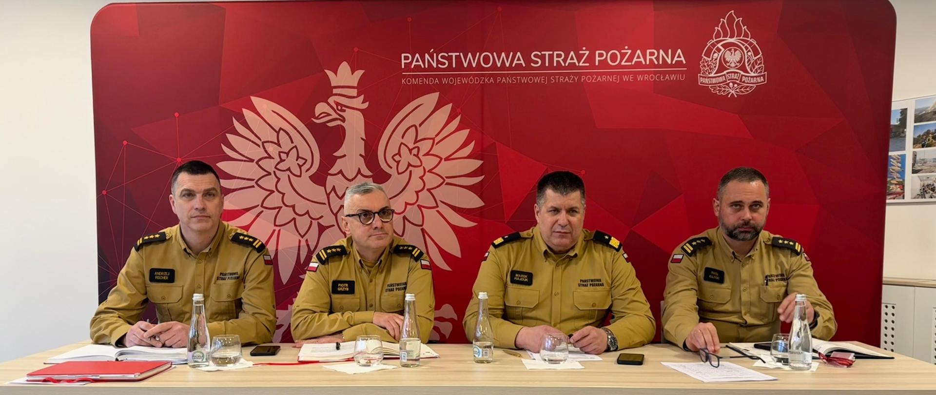 Odprawa służbowa kadry kierowniczej woj. dolnośląskiego Państwowej Straży Pożarnej