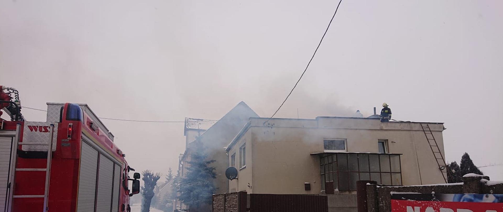 Pożar sadzy w kominie - Granowo