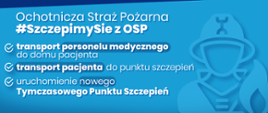 Na zdjęciu infografika na temat akcji #SzczepimySię z OSP - założenia programu