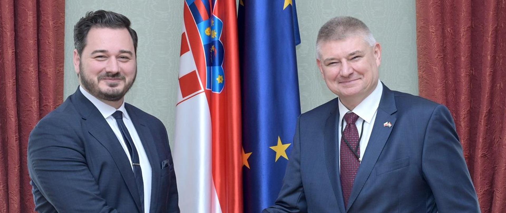 Spotkanie Ambasadora P.Czerwińskiego z przewodniczącym Grupy Przyjaźni z Polską w parlamencie Chorwacji, Panem Marko Milanoviciem Litrem