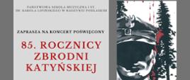 Banner zawierający informacje po lewej stronie w kolorach czerwonym, szarym i czarnym. Po prawej stronie grafika przedstawiający twarz żołnierza, na głowie czapka wojskowa z orłem.