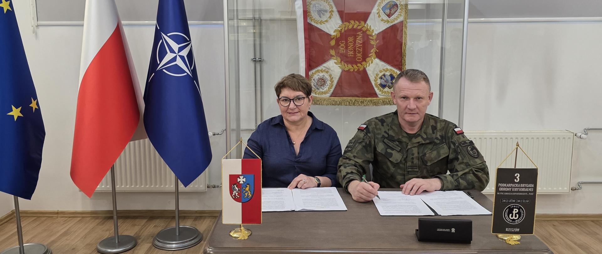 Podpisanie porozumienia o współpracy z 3 Podkarpacką Brygadą Obrony Terytorialnej