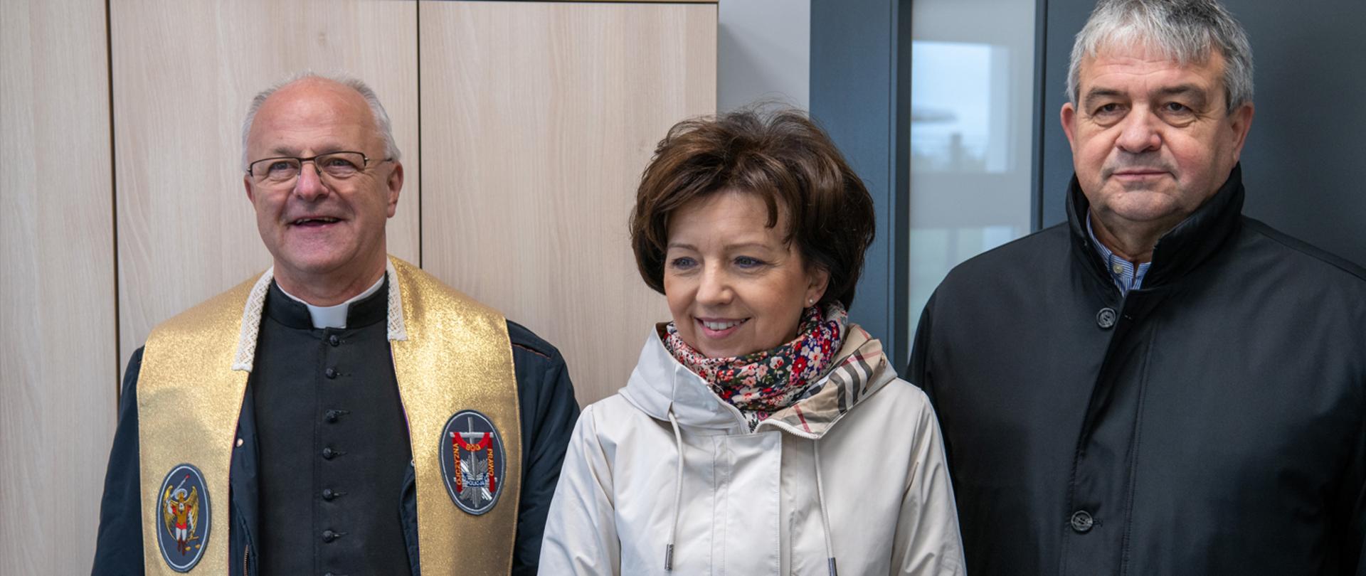 Minister Marlena Maląg na uroczystym otwarciu Posterunku Policji w Rososzycy