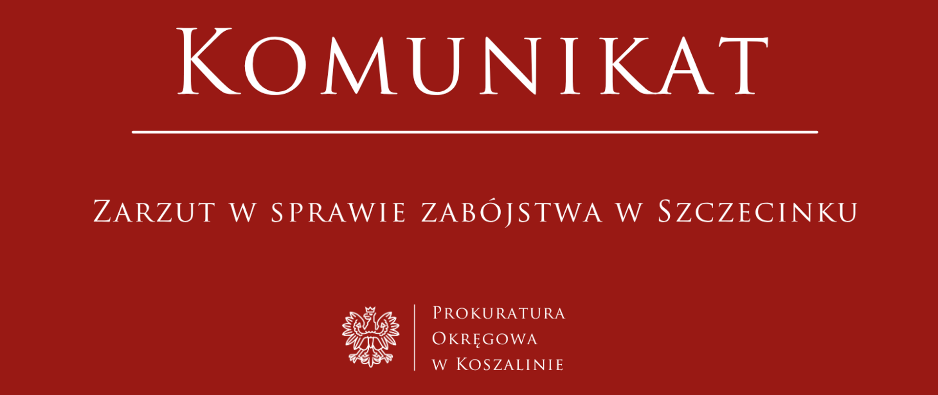 Zarzut w sprawie zabójstwa w Szczecinku