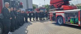 Pokaz możliwości taktycznych najnowszego modelu drabiny mechanicznej oraz podnośnika hydraulicznego firmy Rosenbauer